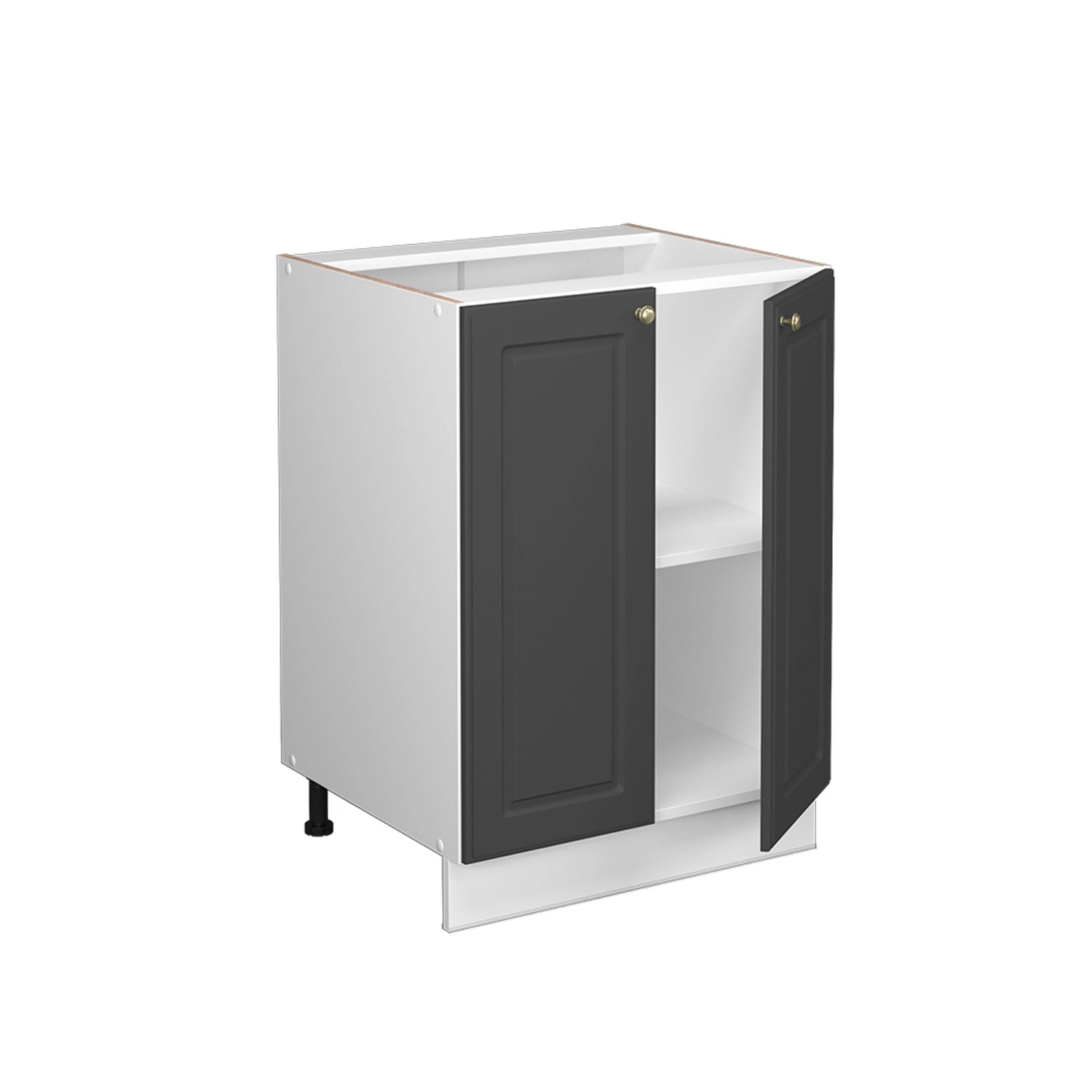 Vicco Küchenunterschrank Fame-Line Anthrazit-Gold/Weiß 60 cm AP Eiche günstig online kaufen