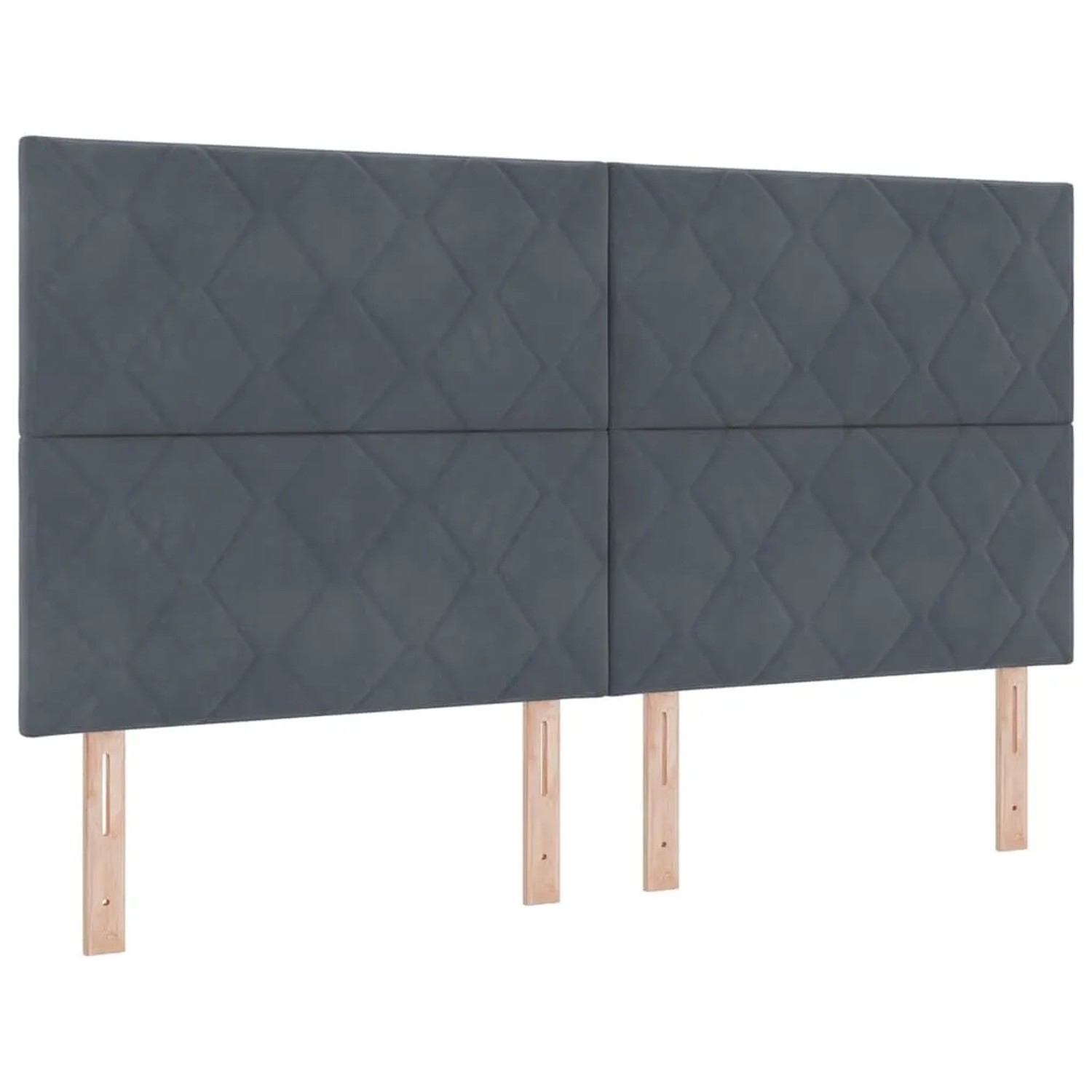 vidaXL LED Boxspringbett mit Matratze Dunkelgrau 180 x 200 cm Stoff 3343395