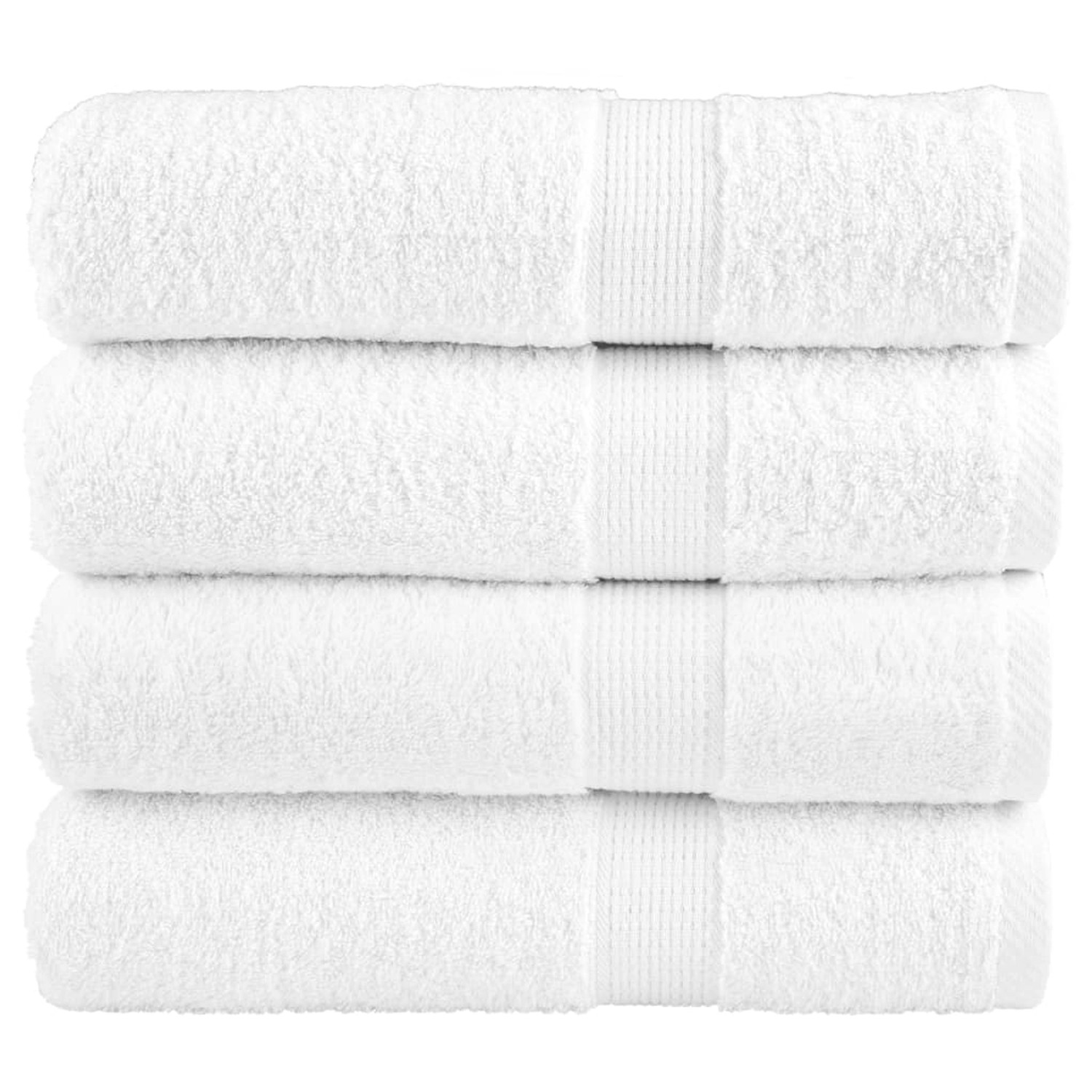 vidaXL Premium-Badetücher 4 Stk Weiß 100x150cm 600 g/m2 100% Baumwolle