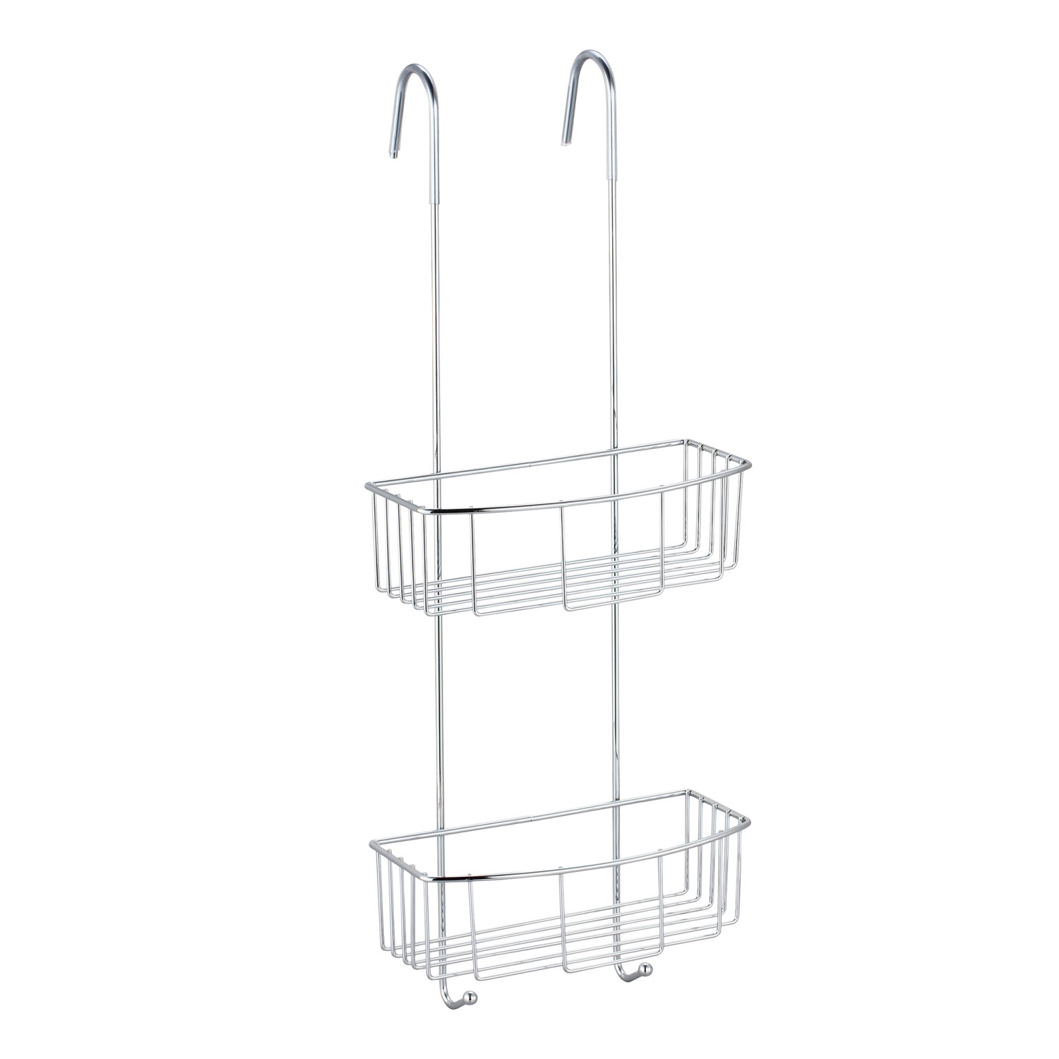 MSV Duschregal Lexie mit 2 Körben und 2 Haken Aluminium 23 cm x 19 cm x 60 günstig online kaufen