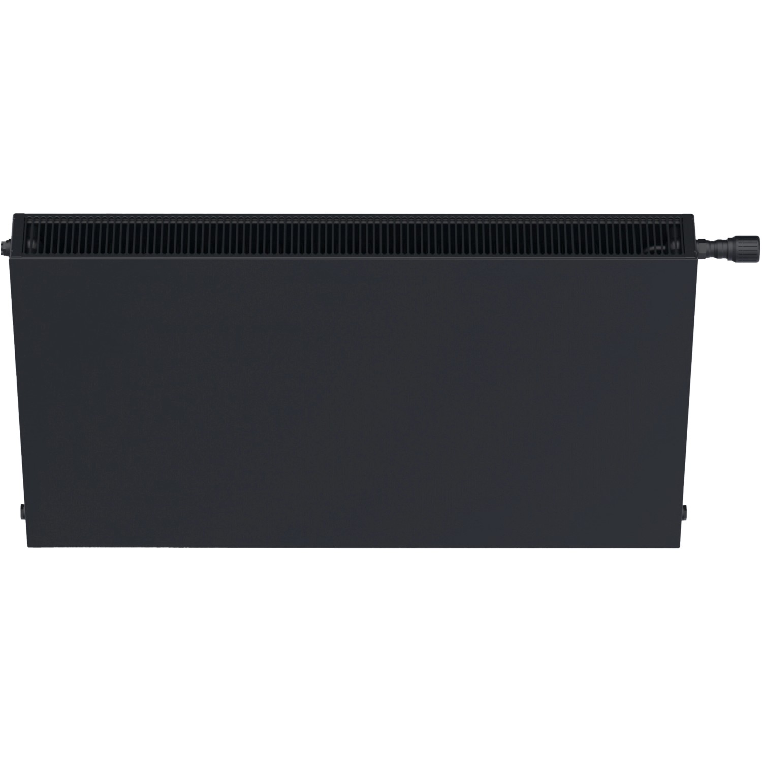 Sanicomfort Planheizkörper Typ 22 DK, 60x60 cm, in Schwarz Matt. Heizkörper für Neubau und Altbau.