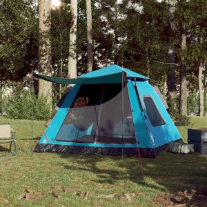 vidaXL Kuppel-Campingzelt 5 Personen Blau Quick Release 4004147