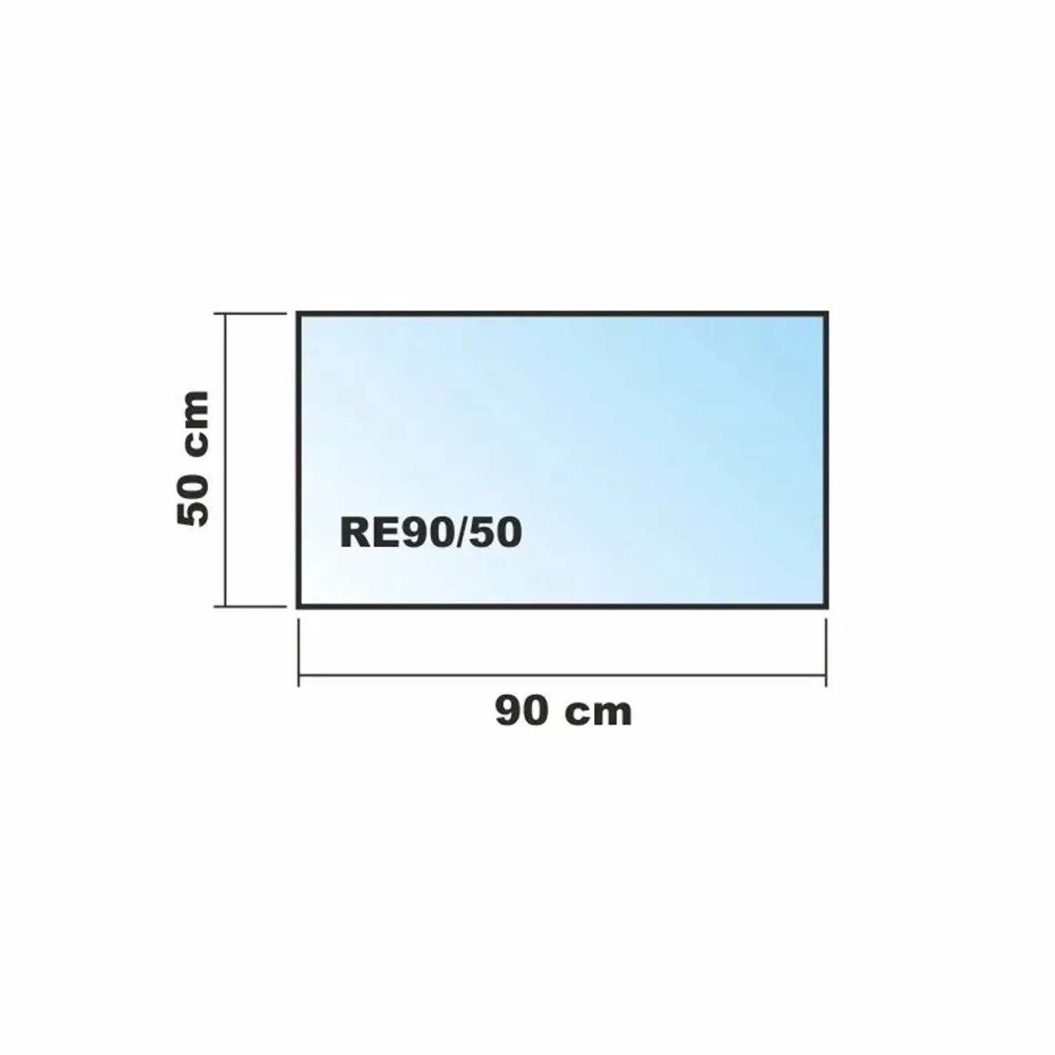 ECOfoxx Funkenschutzplatte Glasbodenplatte Rechteck 90x50cm_2