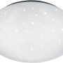 Weiße Trio LED-Deckenleuchte Paolo mit Starlight-Effekt, 370 mm Durchmesser. Deckenleuchte für Bad und Wohnraum.