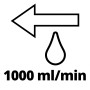 Symbol für Fördermenge 1000 ml/min der Einhell Akku Airbrush TE-SY 18/90 Li Solo