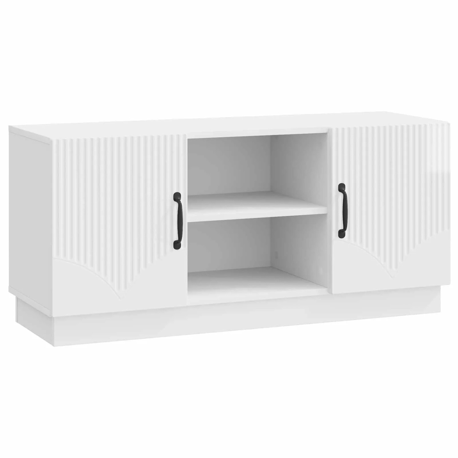 vidaXL TV-Schränk Hochglanz Weiß 102 x 34,5 x 47 cm Holzwerkstoff 895389