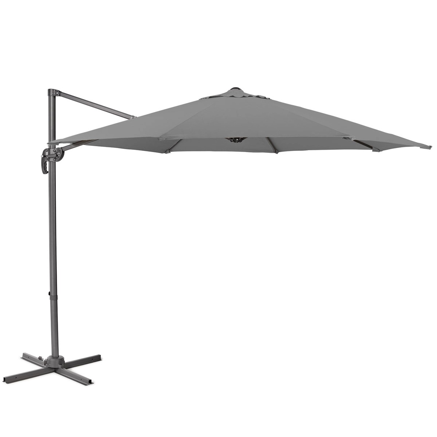 Svita Ampelschirm Sonnenschirm Alu Dreh Schwenk Schirm Garten Terrasse Grau günstig online kaufen