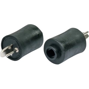 Schwaiger Lautsprecherstecker, 2er Set, schwarz, für Audio-Zubehör.