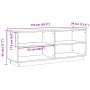 vidaXL Schuhschrank, wachsbraun, Kiefer Massivholz, 110x34x45cm, mit 4 Fächern.