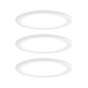 Paulmann Pukk Möbel Einbaustrahler Set, 3 weiße LED Leuchten für Möbel und Regale.