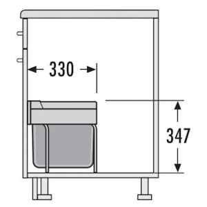 HAILO Abfallsammler Mülleimer Raumspar Tandem S 18L 12L Hailo 3644701