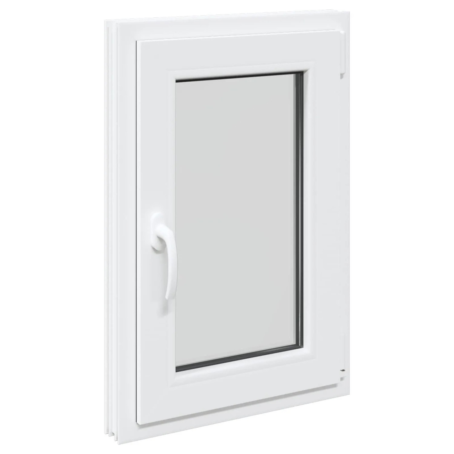 vidaXL Kellerfenster RISOR Weiß 50 x 75 cm PVC und Glas 42047186