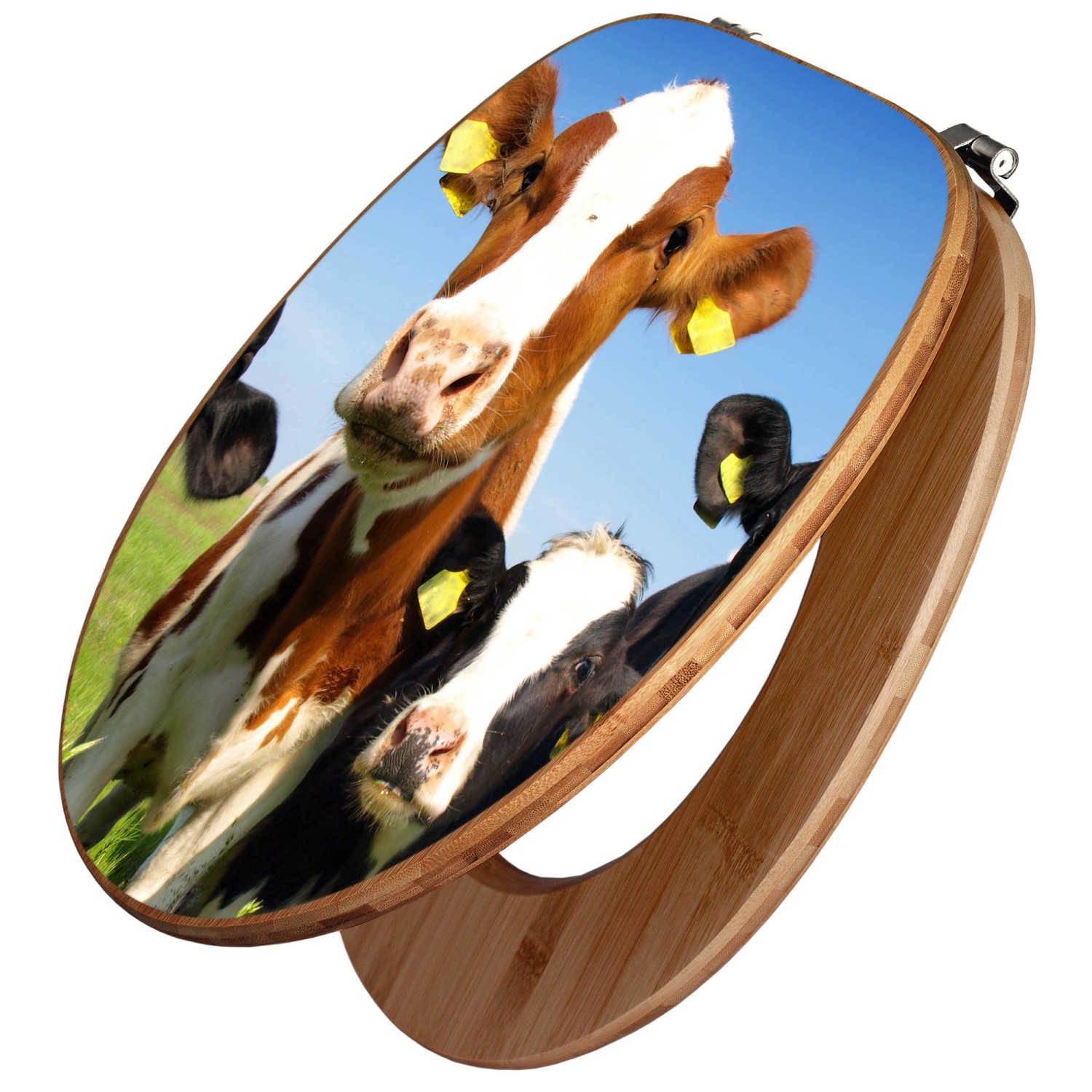 Banjado Design WC Sitz Bambus Toilettendeckel Toilettensitz Bambus Holz Klo günstig online kaufen