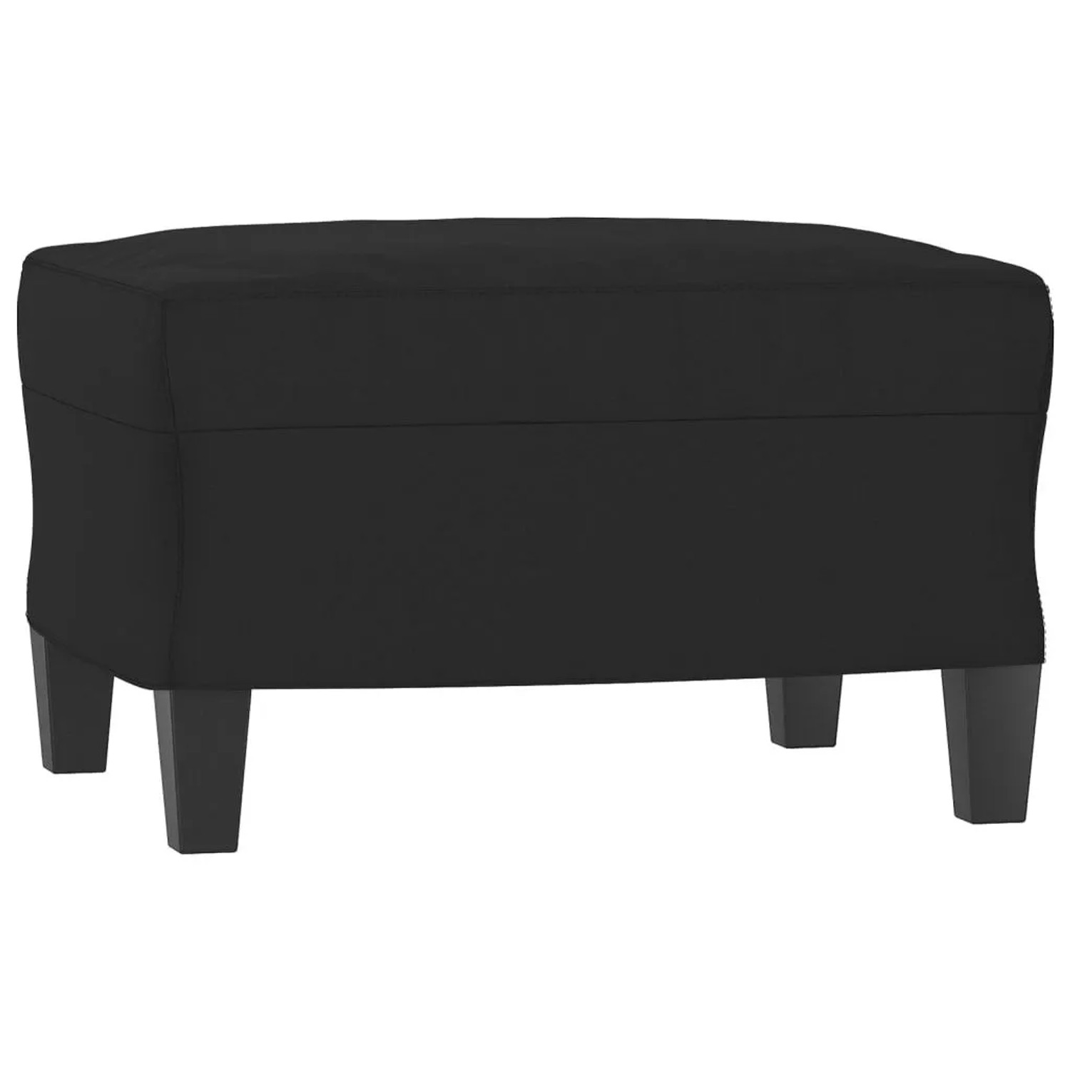 vidaXL Fußhocker Schwarz 60x50x41 cm Mikrofasergewebe 349344