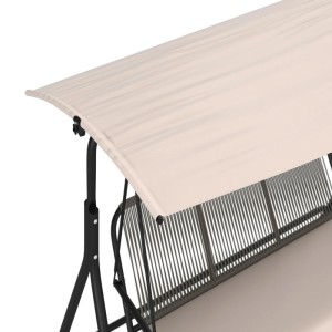 Bessagi Garden Hollywoodschaukel Savanna Hellgrau Outdoorstoff/Metall
