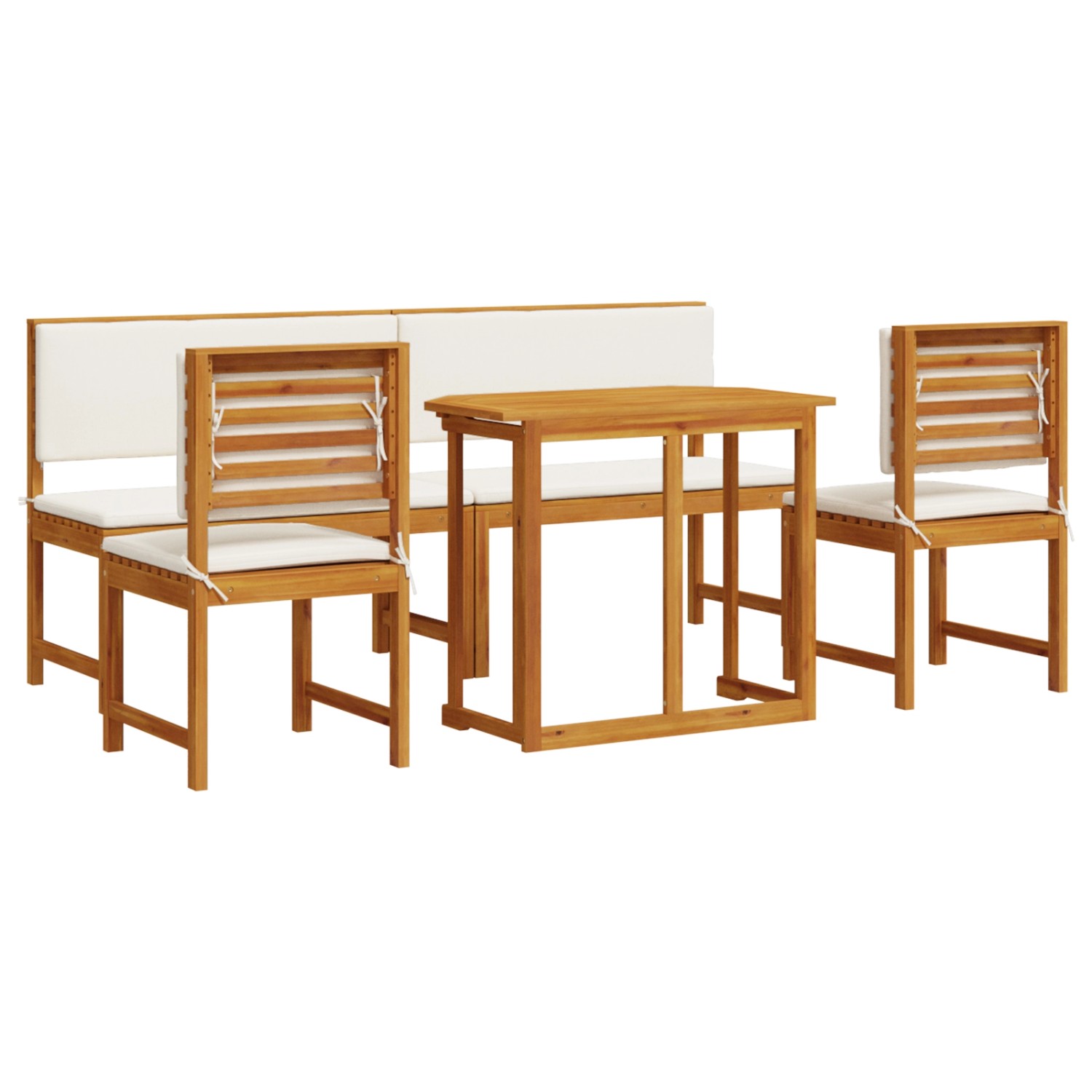 vidaXL 5-tlg Garten-Essgruppe mit Kissen Massivholz Akazie 3329119 günstig online kaufen