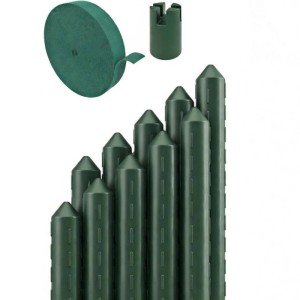 TTL GARDEN Rankstäbe 120cm 16mm 10er Set Stahlkern Kunststoffbeschichtet Pflanzstäbe Rankhilfe Garten