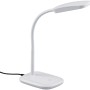 Weiße Trio Tischleuchte Boa mit flexiblem Hals, ideal als Schreibtischlampe.