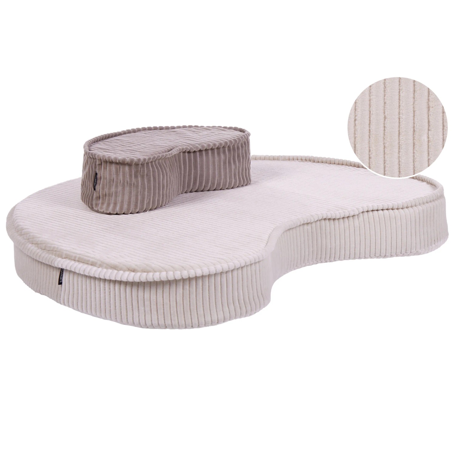 Beliani Bodenkissen NILI Hellbeige 75x90x10