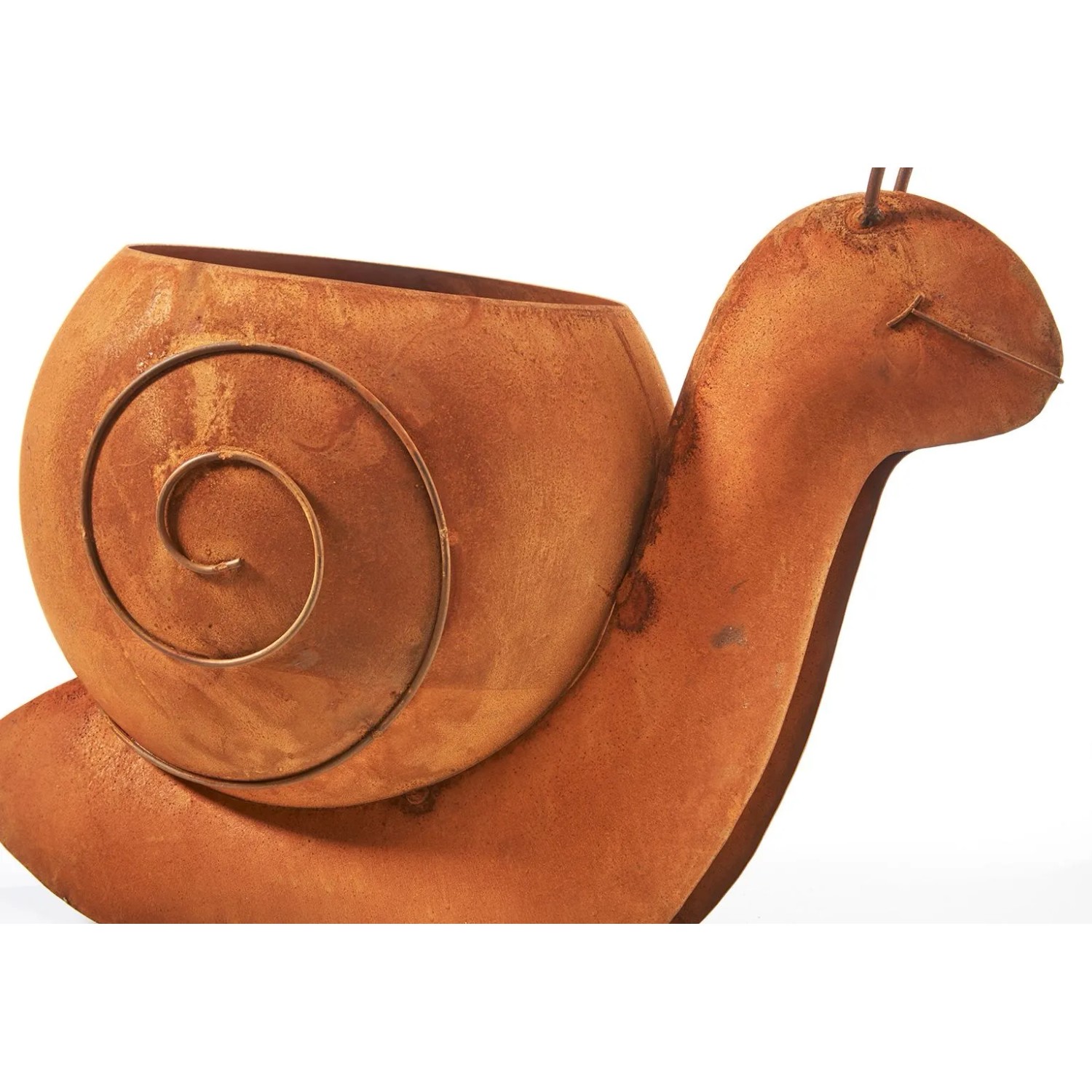 Kobolo Pflanzobjekt Schnecke SNAIL aus Metall, 31x19x26 cm. Dekorative Gartenfigur, Pflanztopf.