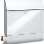 Weißer Burg Wächter Briefkasten Scandic 825 W mit Zeitungsfach.