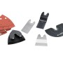 Zubehörset für Black+Decker Multifunktionswerkzeug MT300KA: Schleifpapier, Sägeblätter, Adapter.