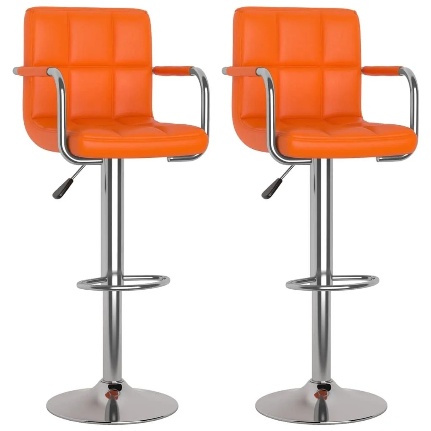 vidaXL Barhocker 2 Stk Orange Kunstleder 334600