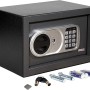 Anthrazitfarbener KARAT Tresor Safemaxx mit elektronischem Zahlenschloss und Zubehör.