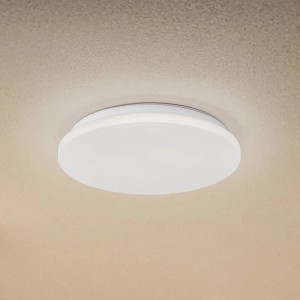 Lindby LED Deckenleuchten Kirkola 10019798 mit Bewegungsmelder Spritzwassergeschützt in Weiß 1-flammig