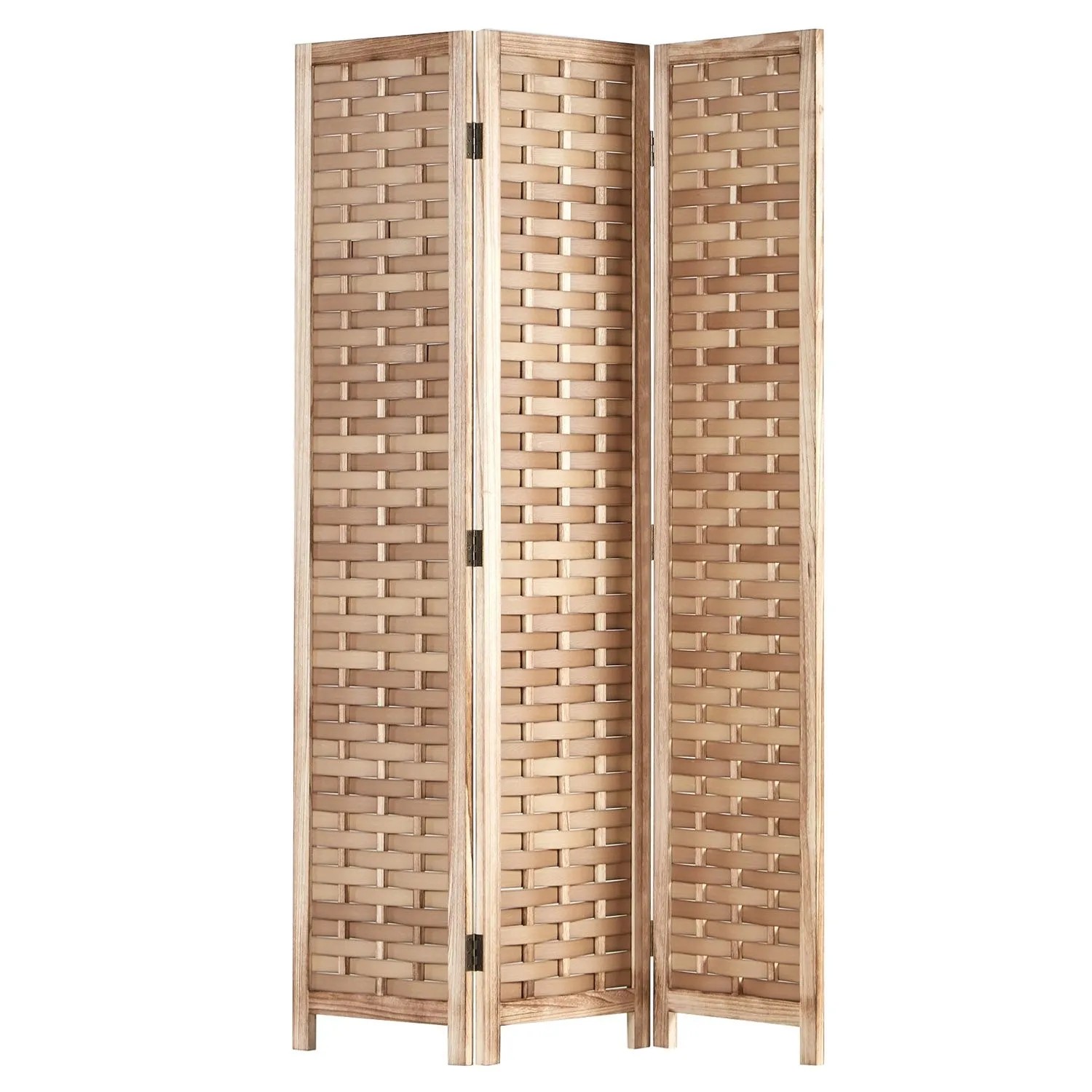 Homestyle4u 3-tlg. Paravent in Braun 120x170 cm 2020