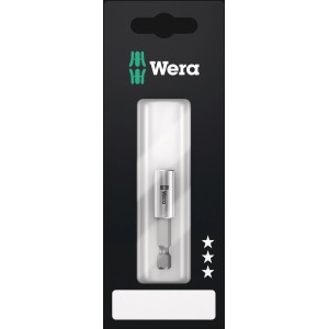 Wera Bit-Halter Universal 899/4/1, 75 mm, mit Edelstahlhülse und Magnet für sicheren Halt.