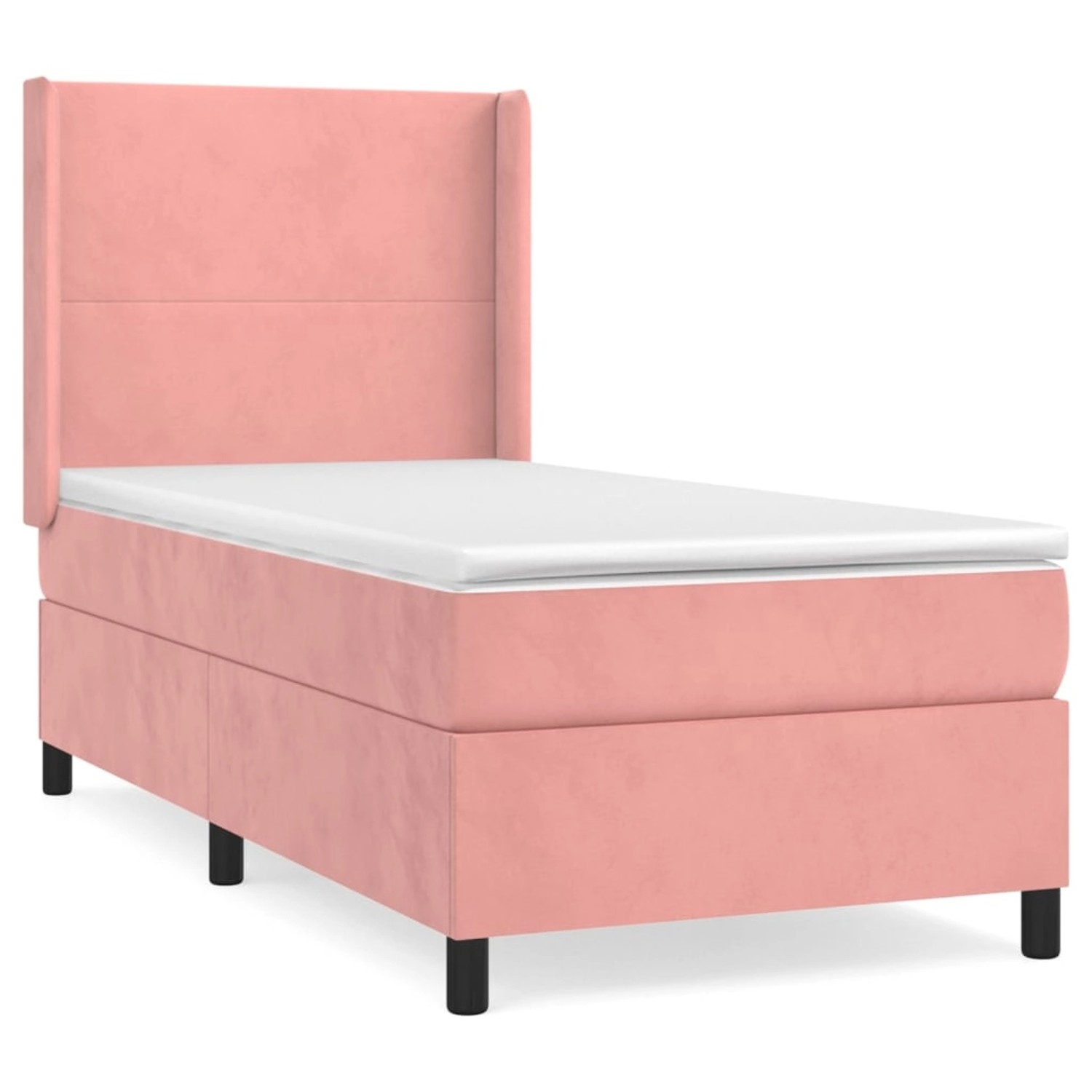 vidaXL Boxspringbett mit Matratze Rosa 90x200 cm Samt 3132542 günstig online kaufen