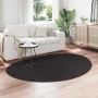 Schwarzer vidaXL Teppich HUARTE, 140x200 cm, aus Polyester. Kurzflorteppich für Wohnzimmer.