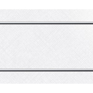 Bodendekor Las Vegas Weiß, 30x60 cm, mit Glanzeffekt und silbernen Zierlinien.