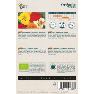 Buzzy Organic Kapuzinerkresse Rankende MischungBio SamenCa. 2 grKletterpflanze