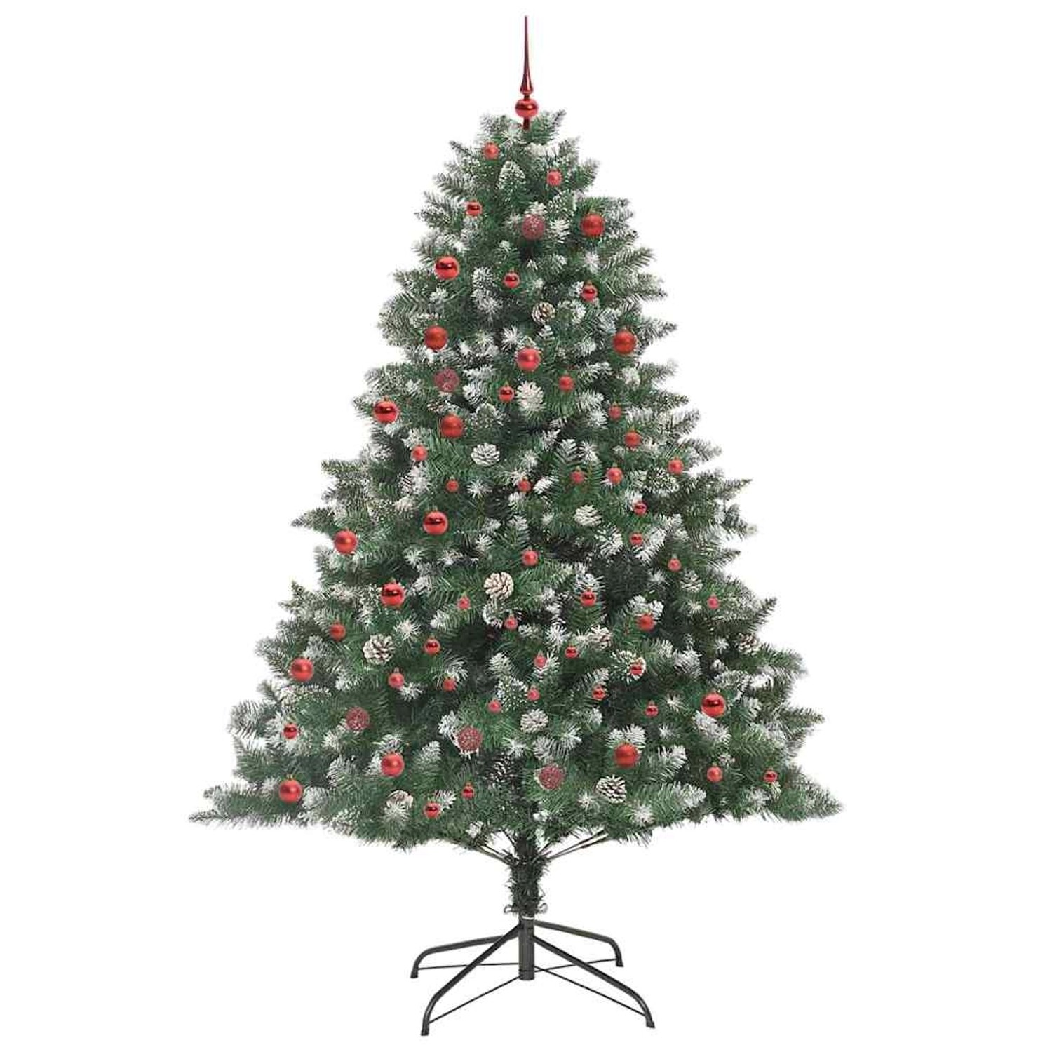 vidaXL Künstlicher Weihnachtsbaum mit 300 LEDs Grün 140 x 140 x 210 cm 3395245