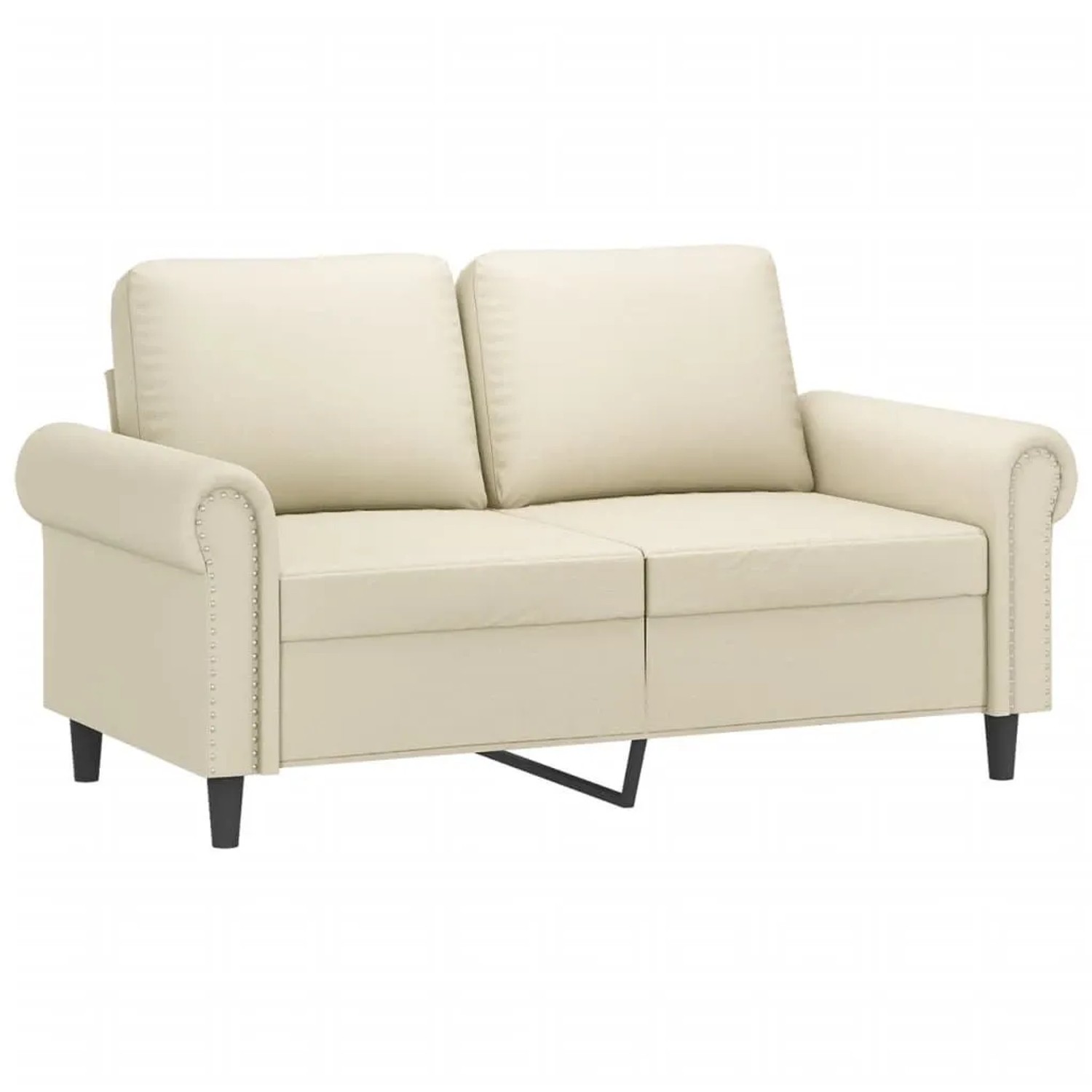 vidaXL 2-Sitzer-Sofa Creme 120 cm Kunstleder 359500