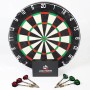 Lion Home Dartscheibe Set, 45 cm Sisal, mit 6 Pfeilen, Anspitzer und Aufbewahrungsbox.