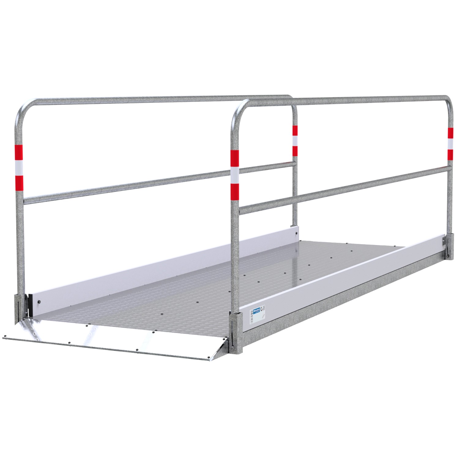 Schake Grabenbrücke Stahl Aluminium 1 m x 3,30 m Silber