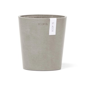 Ecopots Pflanztopf Morinda, braungrau, 14,2x16 cm, ideal für Innen- und Außenbereich.