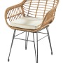 Kobolo Esszimmerstuhl Stuhl Gartensessel Gartenstuhl Retro Look mit Kissen_2