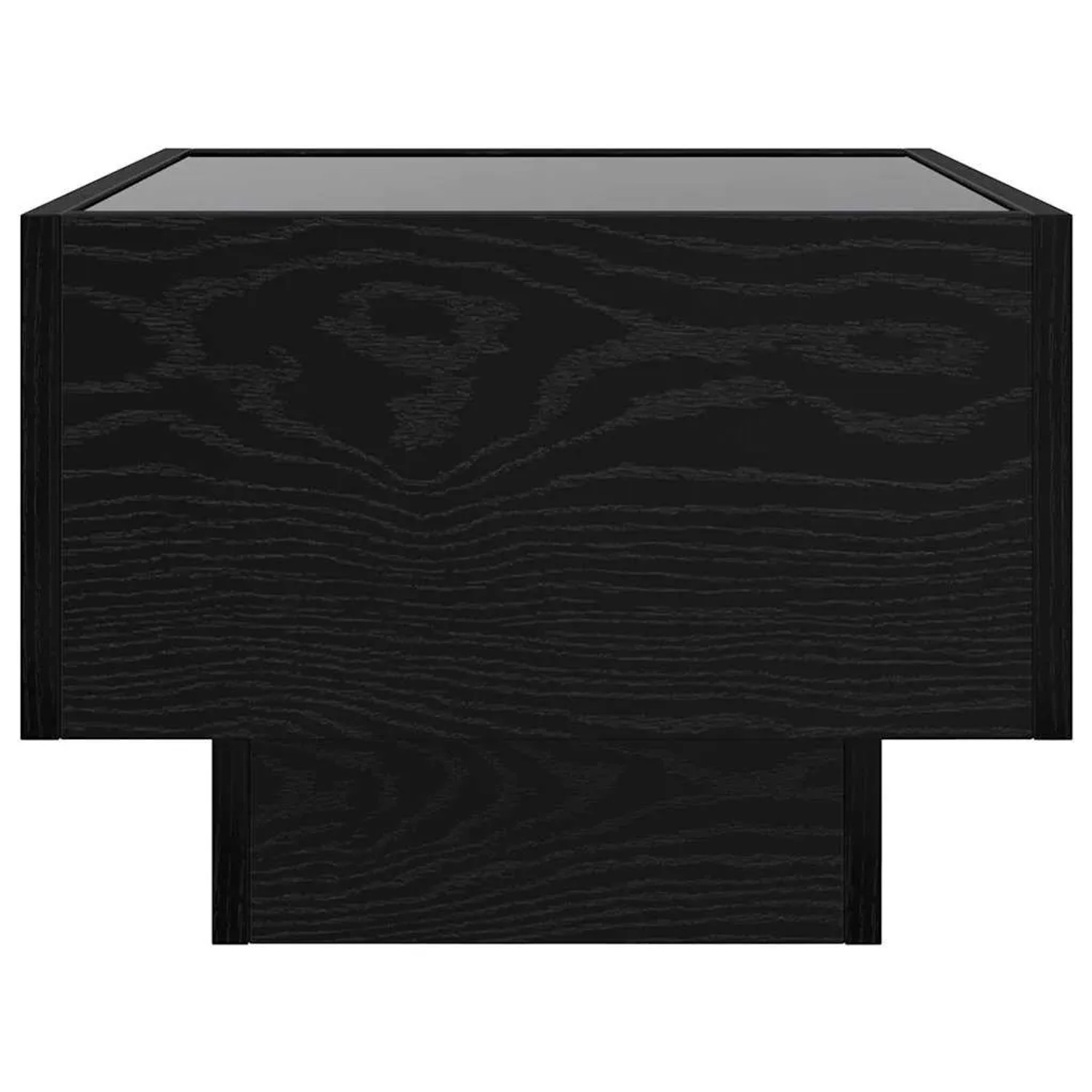 Quadratischer Couchtisch in Schwarz Eichen-Optik (40x40x30 cm) aus Holzwerkstoff.