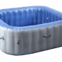 Aufblasbarer, eckiger Whirlpool N97 für 6 Personen, grau-blau.