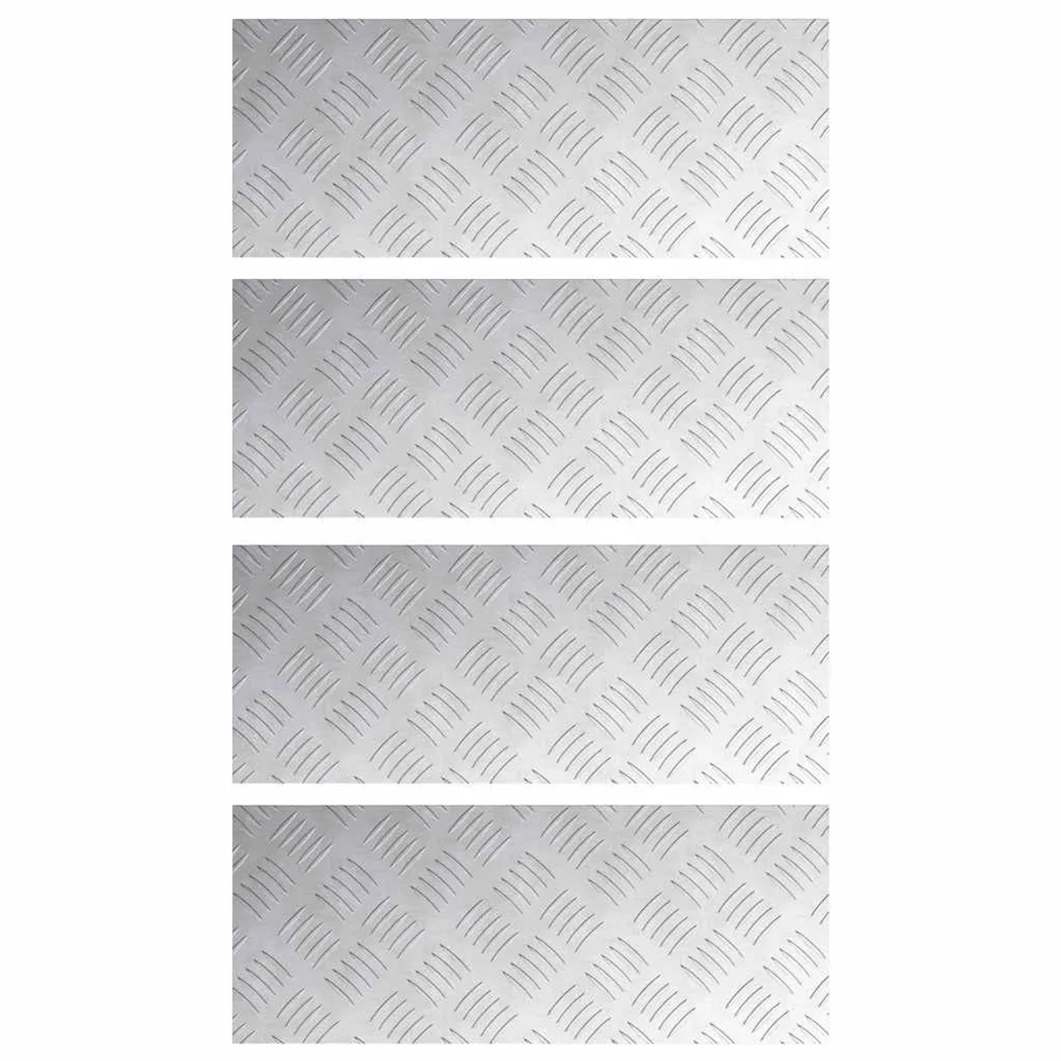vidaXL Rautenscheiben 4 Stk Silber 50 x 20 cm Aluminium 4104250