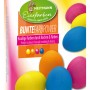 Heitmann Eierfarben Bunte Farbpower für leuchtende Ostereier in Gelb, Orange, Pink und Blau.