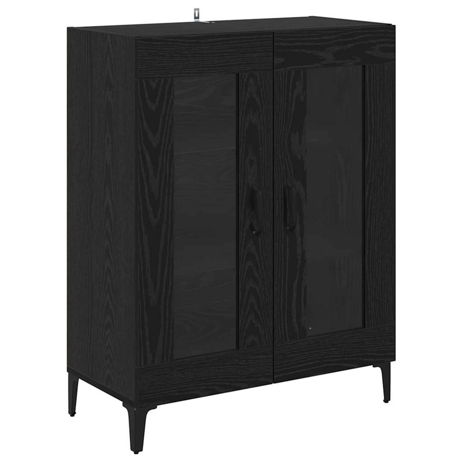 vidaXL Sideboard Schwarz Eichen-Optik 69,5 x 34 x 90 cm 880826 günstig online kaufen