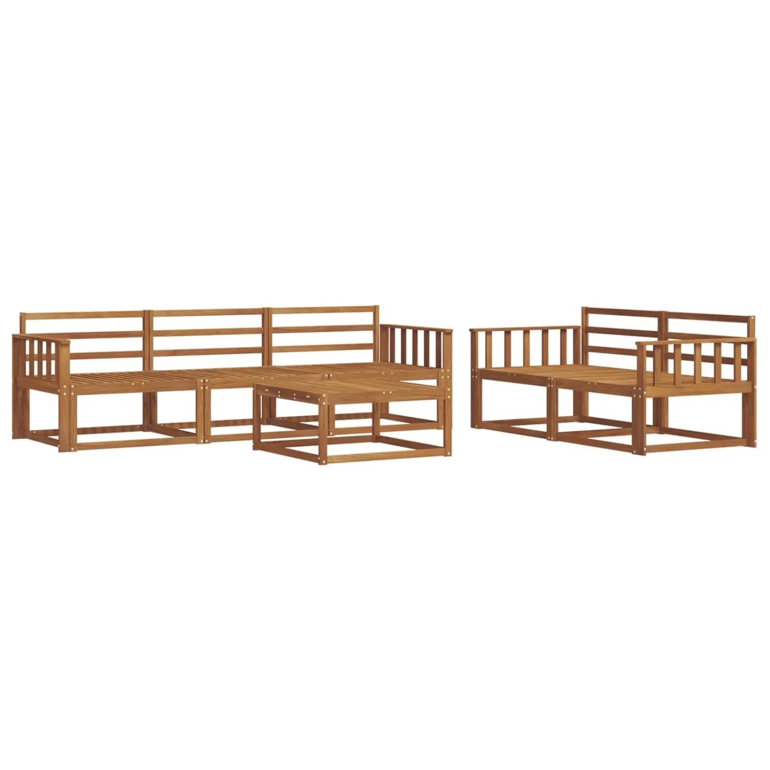 vidaXL Outdoor-Sofagarnitur 6-Tlg Natur Massivholz Akazie 3367187
