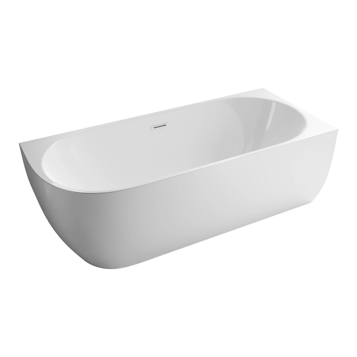 Bernstein Freistehende Badewanne LENA CORNER Acryl Weiß Glänzend 170x75x60 günstig online kaufen