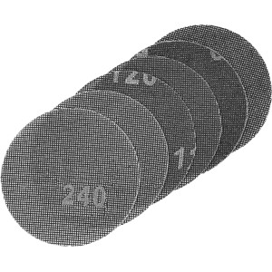 LUX Gitterleinen-Set Comfort, 6-teilig, Ø 225mm, verschiedene Körnungen für Trockenbauschleifer.