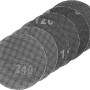 LUX Gitterleinen-Set Comfort, 6-teilig, Ø 225mm, verschiedene Körnungen für Trockenbauschleifer.